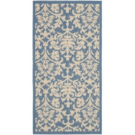 Safavieh 2 Ft. X 3 Ft. -7 In. Accent Indoor-Outdoor Courtyard- Blue And Natural- Machine Made Rug CY3416-3103-2